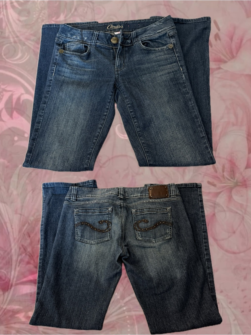 Candie’s  Mid-Rise Blue Wash Women’s Jeans- Y2K denim